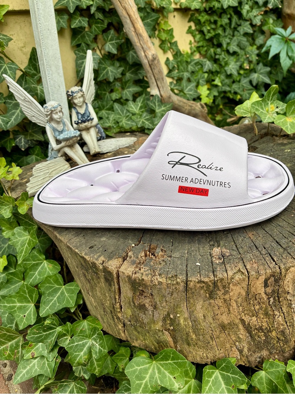 💜 The Eva Sole Padded Lavender Slide Sandals Unisex